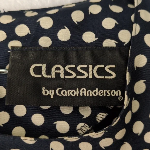 Carol Anderson Classics Vintage Women's Polka Dot Midi Dress Size 2X - Picture 3 of 7